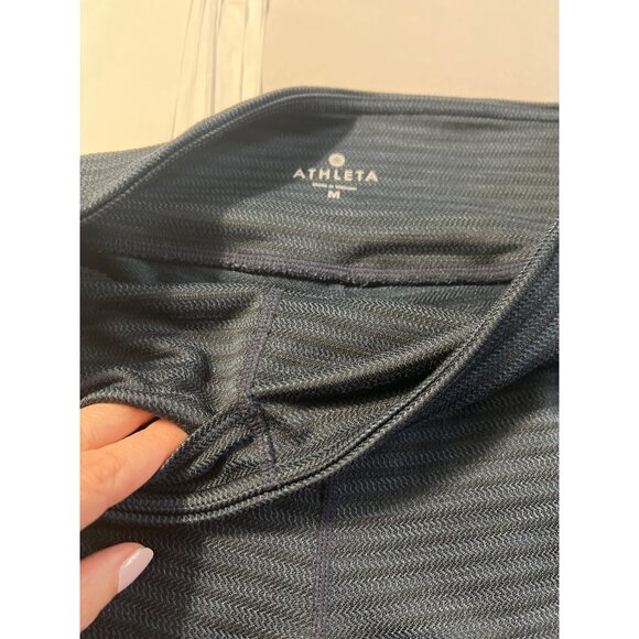2 Pc Athleta Set Blue Sports Bra & Crop Legging Med - Picture 6 of 7